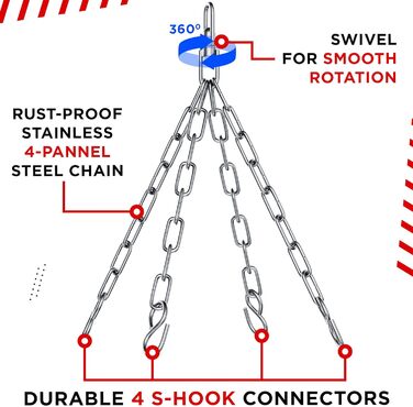 Боксерська груша RDX 145 см з наповнювачем 50 кг, рукавичками та сталевим тросом. Шкіряна, для боксу, фітнесу, кікбоксингу, MMA, муай-тай, карате. Чорний колір, 3 шт.