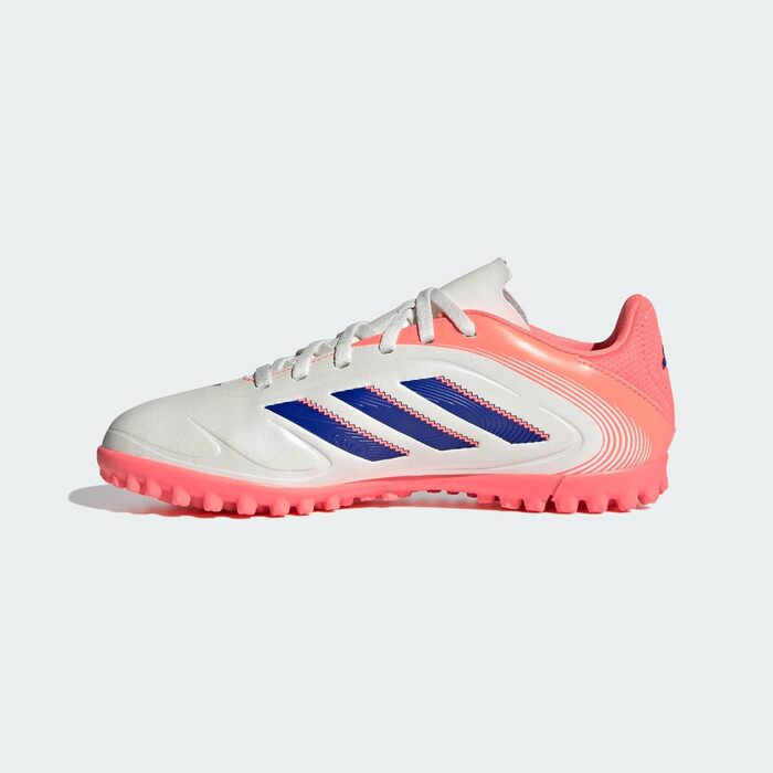 Дитячі футбольні бутси Adidas Copa Pure III Club Turf для дітей (31 EU, білий, синій, корал)