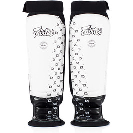 Захисні щитки для гомілки Fairtex SP6 XL, біло-чорні, тайський бокс