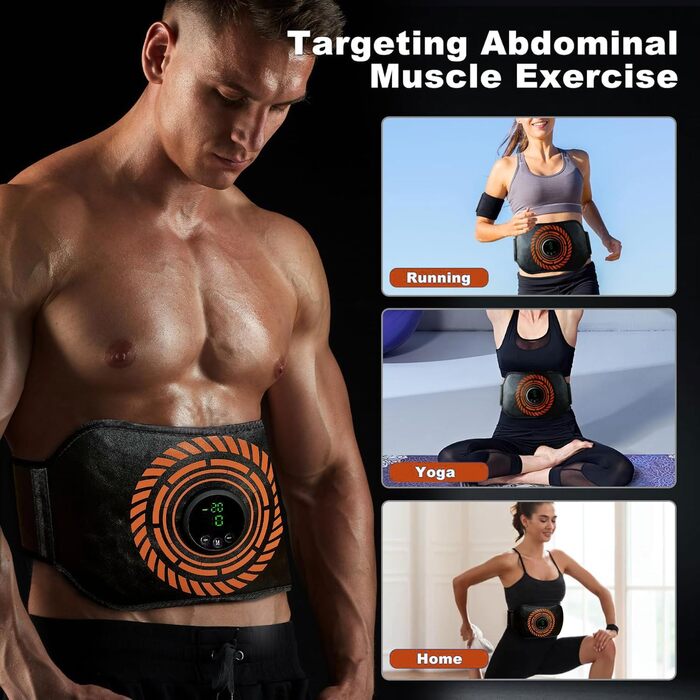 Електричний тренажер для пресу EMS - 12 режимів, 20 інтенсивностей, Zero Hard Homeful