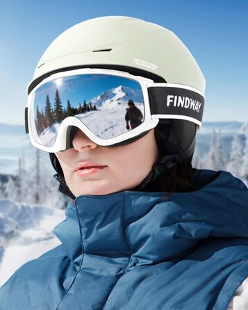 Шолом гірськолижний Findway для чоловіків та жінок, унісекс, з вентиляцією, для катання на лижах та сноуборді, розмір L (59-63 см), колір білий