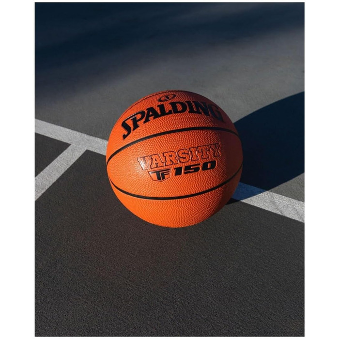 Баскетбольний м'яч Spalding TF-150 Varsity, гумовий, офіційний розмір 7, помаранчевий, для всіх типів покриття