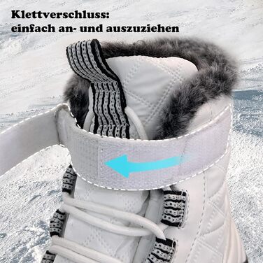 Дитячі зимові черевики JMFCHI для хлопчиків та дівчаток: трекінгові, на шнурівці, з теплим підкладком, неслизька підошва, бавовняні черевики (33 EU, білий)