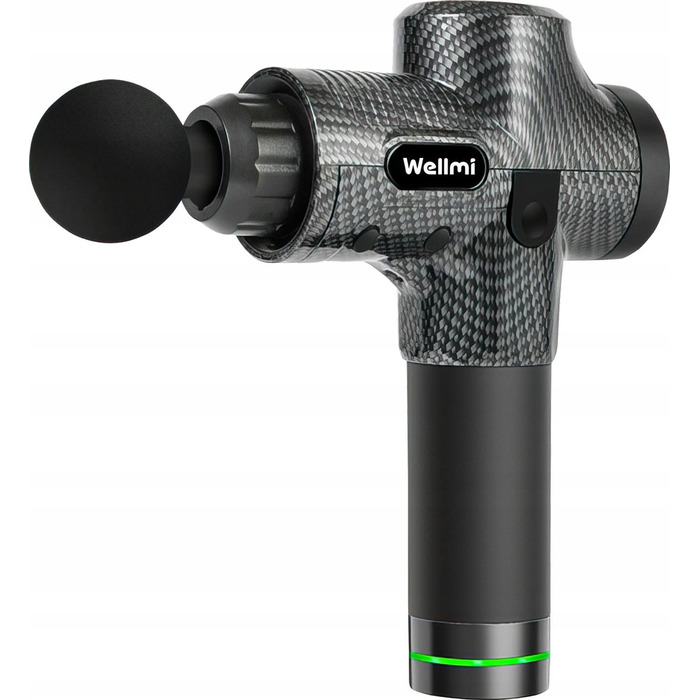 Перкусійний масажер WELLMI MG03PRO CARBON FASCIA — ручний масажер для спини та м'язів