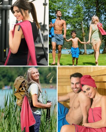 Рушник Fit-Flip з мікрофібри - компактний, швидковисихаючий, для спорту, подорожей, пляжу - 70x140cm, 80x180cm
