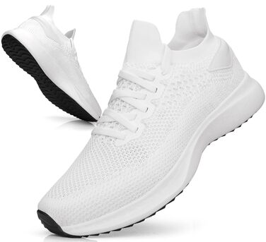 Чоловічі спортивні кросівки Giniros Slip-on: легке дихаюче взуття для бігу, тенісу та повсякденного носіння, білі, розмір 44 EU
