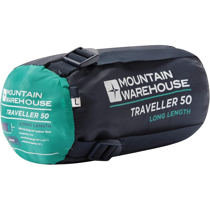 Сплячий мішок Mountain Warehouse Traveller 50 - блакитно-зелений, 220 x 80 x 50 см