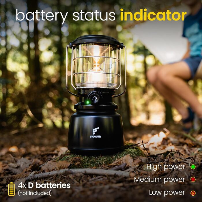 LED Ліхтар для кемпінгу BigBoy 1300 Lumen, IP64, регулювання яскравості, змінна колірна температура, акумуляторний, зелений