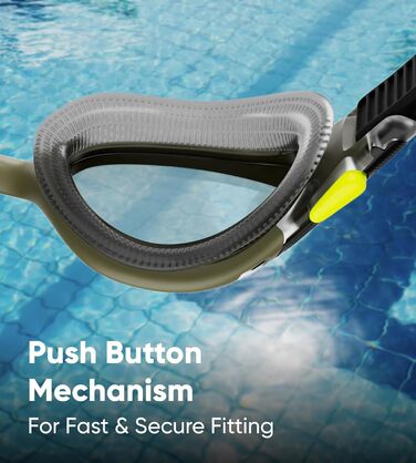 Унісекс плавальні окуляри Speedo Biofuse 2.0, димчасті, універсальний розмір, олива/чорний