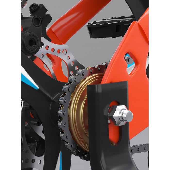 Дитячий велосипед 16 дюймів з дисковими гальмами, допоміжними колесами, амортизатором, захисним кожухом та LED-ліхтариком