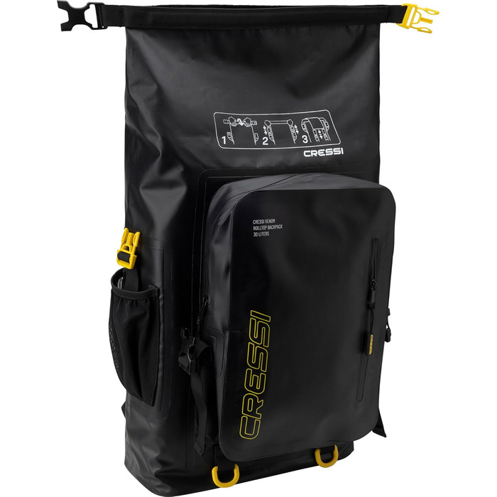 Рюкзак Cressi Premium Backpack/Dry Venom Dry 30L - чорний, унісекс, водонепроникний