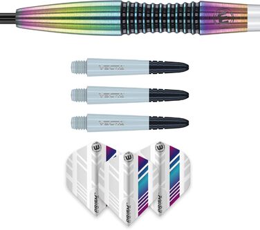 Дротики для дартсу WINMAU Elektra 90% вольфраму, Urban Grip, призматичні флайти, Vecta штифти, 22-26 г, торпедоподібний профіль