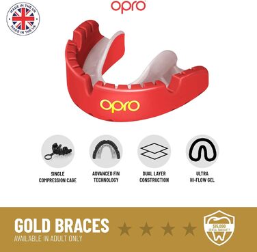 Захисна капа OPRO Gold для брекетів, спортивна капа для дорослих, інноваційна технологія підгонки, для боксу, лакросу, ММА, єдиноборств, хокею та контактних видів спорту, темно-синя/перламутрова