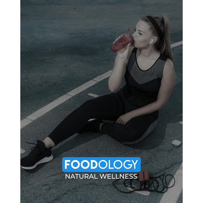 Пляшка для напоїв FOODOLOGY, спортивна, герметична, легка, довговічна, багаторазова, для фітнесу, подорожей і вулиці, BPA-free, прозора, з мірною шкалою