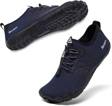 Водні черевики Raqua для жінок та чоловіків: дихаючі, швидковисихаючі, для басейну та пляжу (37 EU, Wz119 Navy)