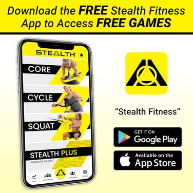 Stealth Core Deluxe Trainer – Тренажер для пресу з ігровим додатком, для зміцнення м'язів живота, мобільний фітнес, безкоштовний додаток iOS/Android