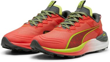 Жіночі бігові кросівки PUMA Electrify Nitro 3 Tr WNS для бігу по дорогах (37 EU, Active Red Mineral Gray Lime Pow)