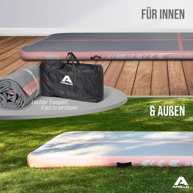 Надувний гімнастичний мат Apollo Air Mat Pro 3м/4м – доріжка для акробатики та фітнесу, для дорослих і дітей, для дому й вулиці