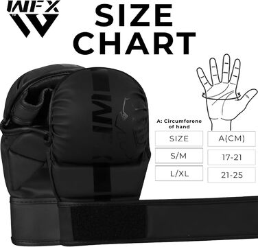 Боксерські рукавички WFX для MMA, боротьби, муай-тай та кікбоксингу з відкритою долонею та регульованою підтримкою зап'ястя