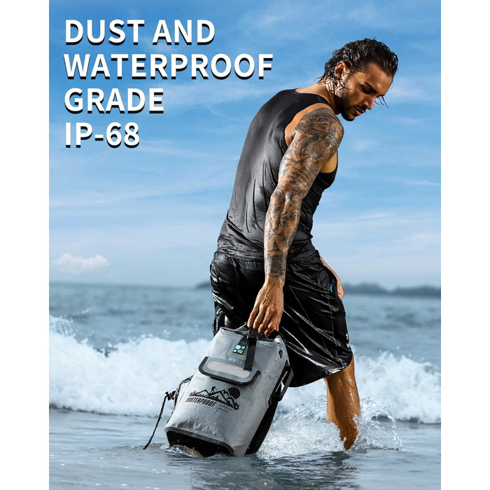 Водонепроникний рюкзак IDRYBAG Dry Bag 40L (сірий) - 30L, 40L, Kajak Dry Bag