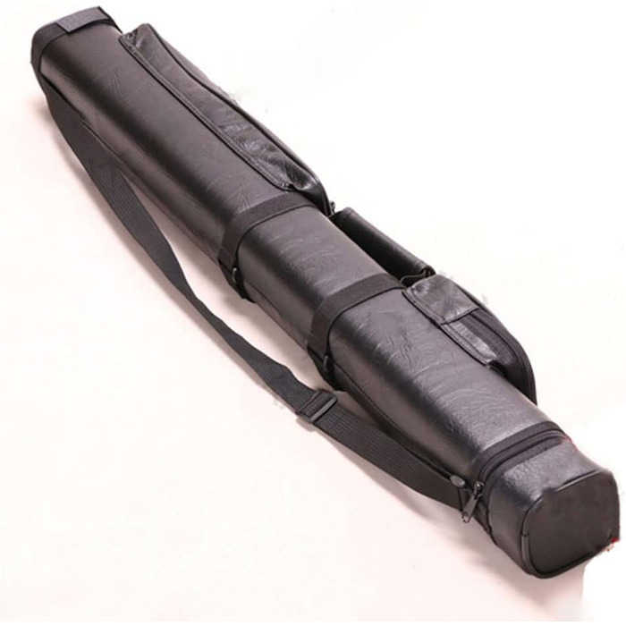 Чохол для більярдного кия: міцний, на 2 кия, 84 x 7.5 см, чорний