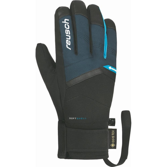 Чоловічі лижні рукавички Reusch Blaster Gore-Tex, водонепроникні, дихаючі, екстра теплі, сині/чорні