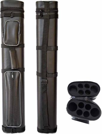 Чохол для кия Han's Delta 2x4 овальної форми (для більярдних київ) сірого кольору (з паспелею)