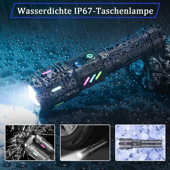 Ліхтар LED Jayxinli 1 000 000 люмен, надпотужний, водонепроникний IPX7, 5 режимів, Zoom, 5000 mAh, 50 Вт, для кемпінгу та активного відпочинку