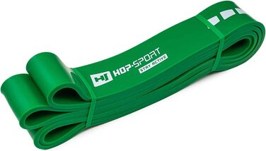 Фітнес-стрічка Hop-Sport латексна, різний опір 7-137 кг, зелена, для силових тренувань і фітнесу