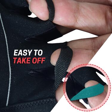 Фінґерлесс велорукавички Halbfinger для чоловіків, червоно-чорні, з гелевою підкладкою та неслизьким покриттям