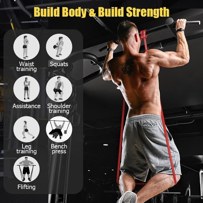 Набір еластичних стрічок Flintronic для фітнесу та йоги, 150LBS, 12 шт.