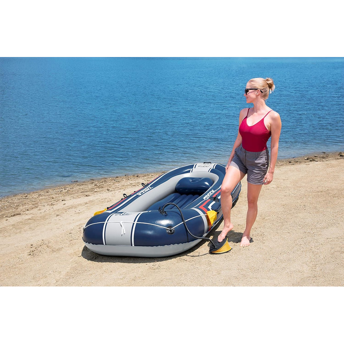 Надувний човен Bestway Hydro-Force Treck X3 для 3 дорослих та 1 дитини, 307x126x39 см, комплект