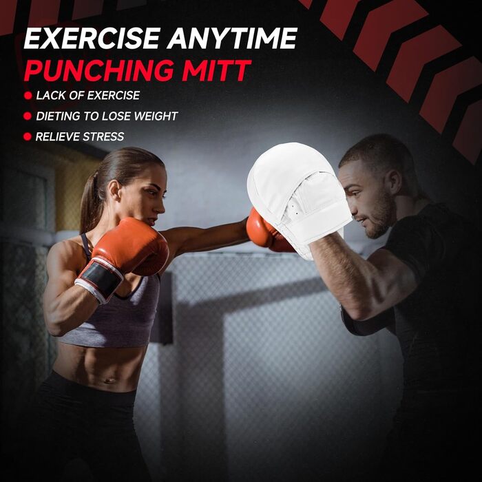 Боксерські рукавички Boxpads для тренувань, MMA, муай-тай, кікбоксингу, карате - білі