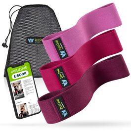 Гумові еластичні стрічки ZenOne Sports® для фітнесу - 6 рівнів опору, збірник вправ. Ідеально для кроссфіту, силових тренувань та розминки