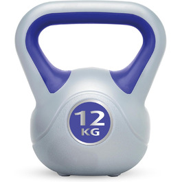 Гиря Urban Fitness UFW0812, вінілова, темно-синя, 12 кг