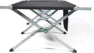 Розкладне ліжко 24MOVE® для кемпінгу та відпочинку на природі, 210x72x45 см, чорне, до 200 кг