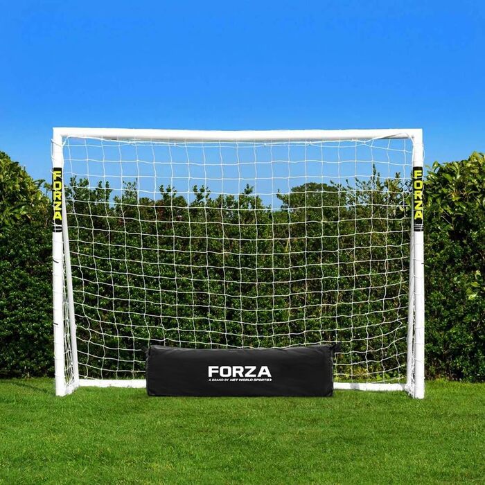 Ворота для футболу FORZA 2,4 x 1,8 м - міцний uPVC, всепогодні, з цільовою сіткою (опціонально)