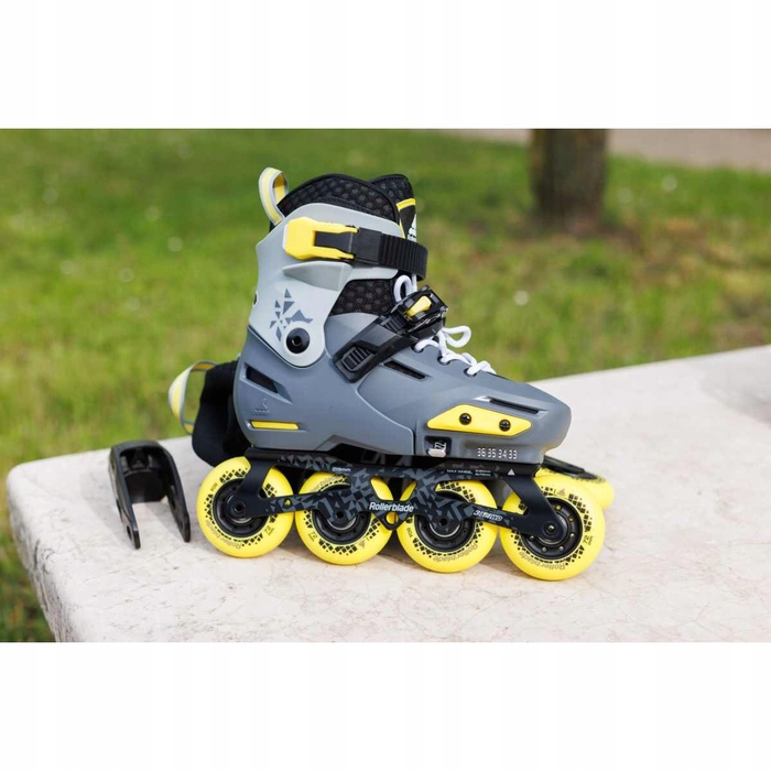 Ролики Rollerblade Apex Charcoal Yellow, розмір 33-36,5