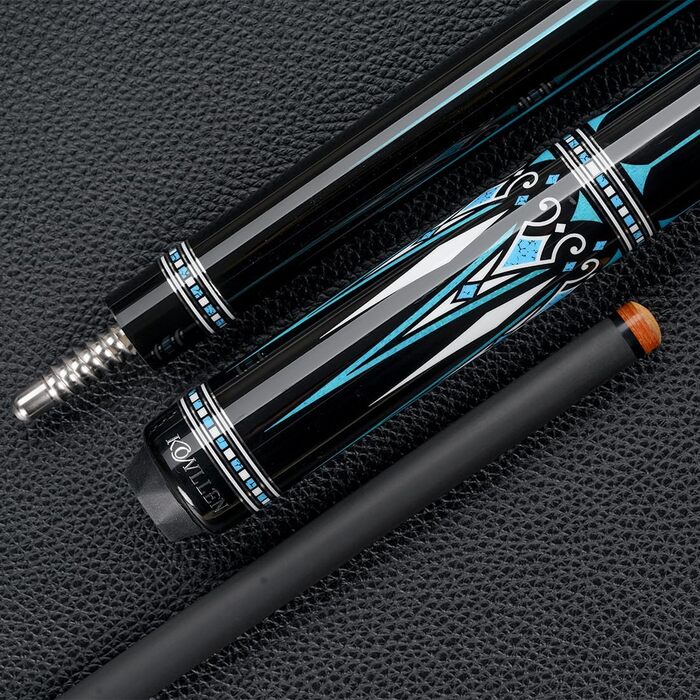 KONLLEN Billardqueue з карбону, 58 дюймів, професійний биль для більярду для дорослих, повна карбонова технологія, мінімальне відхилення, биль з наконечником 12,5 мм (Pro Taper, ультрагладкий) (KL-15WBF)