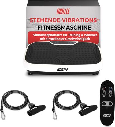 Віброплатформа для дому Hurtle: тренування всього тіла, спалювання жиру, масаж, фітнес, біла