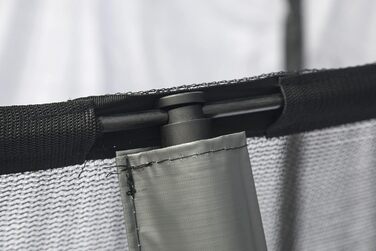 Трамплін Kettler Outdoor Jump 244 з сіткою безпеки, діаметром 244 см, для саду, стійкий до погодних умов, з захисним обідком та сходами, максимальне навантаження 100 кг (сірий)