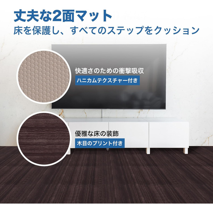 Набір пазл-матів для підлоги Yes4All для тренажерного залу та гаража, 12 шт (60x60 см), захисний покриття під тренажери, колір: темний горіх (4,5 м²)