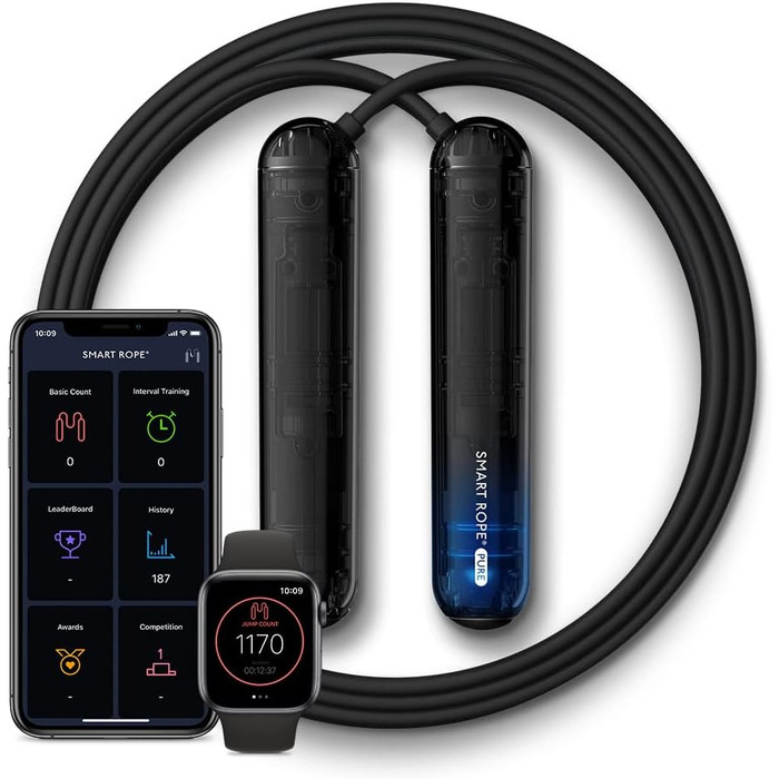 Розумна скакалка Tangram Factory Smart Jump Rope PURE з Bluetooth підключенням до смартфона