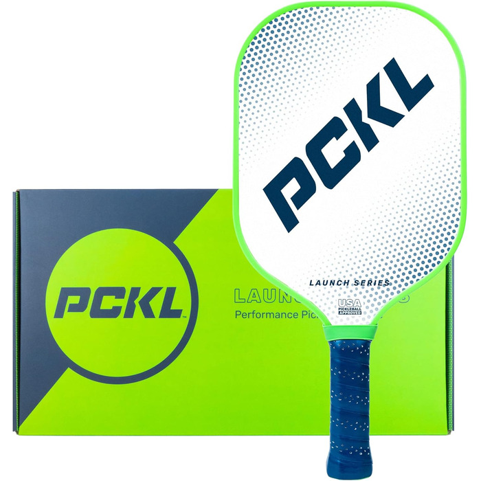 PCKL Launch Series – преміум ракетка для піклболу | Одобрено USA Pickleball | Фібергласова поверхня з великою зоною удару | Серцевина Honeycomb, колір Weiss/opulenter Garten