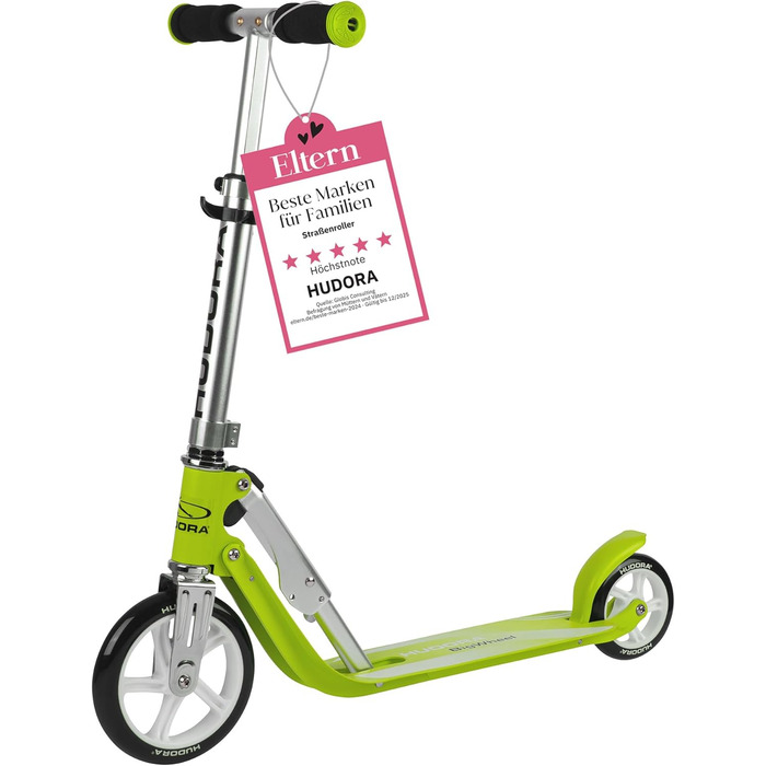 Дитячий самокат HUDORA Little BigWheel, алюмінієвий, великі колеса, для дітей від 3 років, складаний, регульований по висоті, до 100 кг