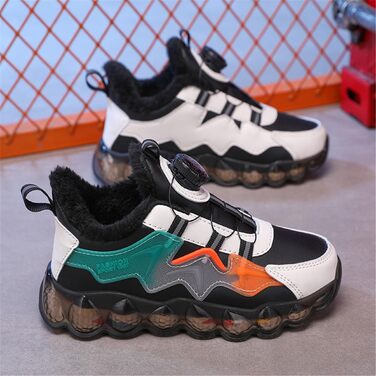 Дитячі зимові черевики Kinder для хлопчиків: неслизькі, трекінгові, теплі, зручні, бавовняні, для активного відпочинку та занять спортом (Помаранчеві, 32 EU)