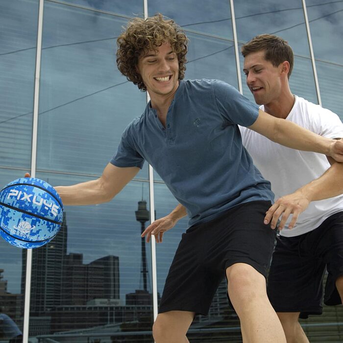 Баскетбольний м'яч Jicsetk, розмір 5/7, міні-баскетбол для дітей, Outdoor/Indoor, блакитний