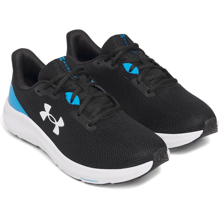 Чоловічі кросівки Under Armour Charged Pursuit 4, чорні з синім (розмір 47 EU)