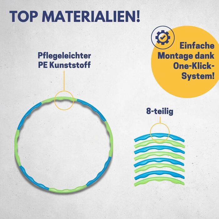 Обруч дитячий BEST SPORTING Hula Hoop Ø 80 см, розбірний (8 частин), для дівчаток та хлопчиків, для ігор та активного відпочинку вдома та на вулиці