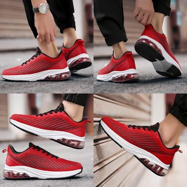 Спортивне взуття Frysen для чоловіків та жінок: кросівки для фітнесу, бігу, трекінгу. 4 кольори, розміри 36-47 EU. Зелено-білі (46 EU, червоно-білі)